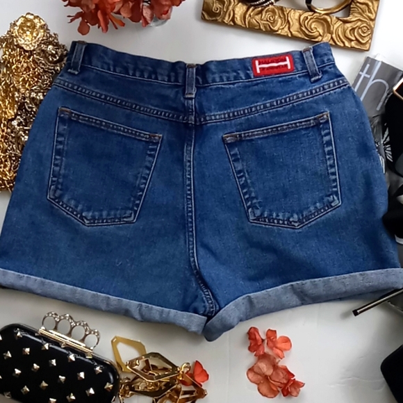 H by Halston Shorts Halston High Waisted Mom Jean Shorts Poshmark